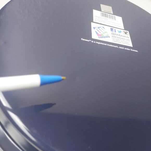 Corona Beer Tray Cerveza Beach Scene Tin Box Co Large 12" Round Beverage Tray - Picture 3 of 6